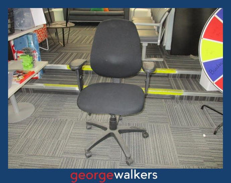 PR6176  Black  Office Chair - George Walkers Office Furniture Megastore
