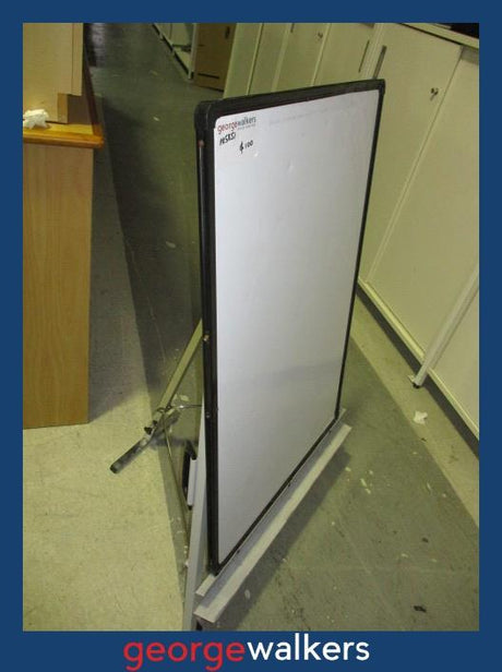 PR5851  White  Whiteboard Easel - George Walkers Office Furniture Megastore