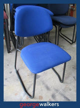 Reception chair – Visitor chair – Stackable – Electric blue – PR7013