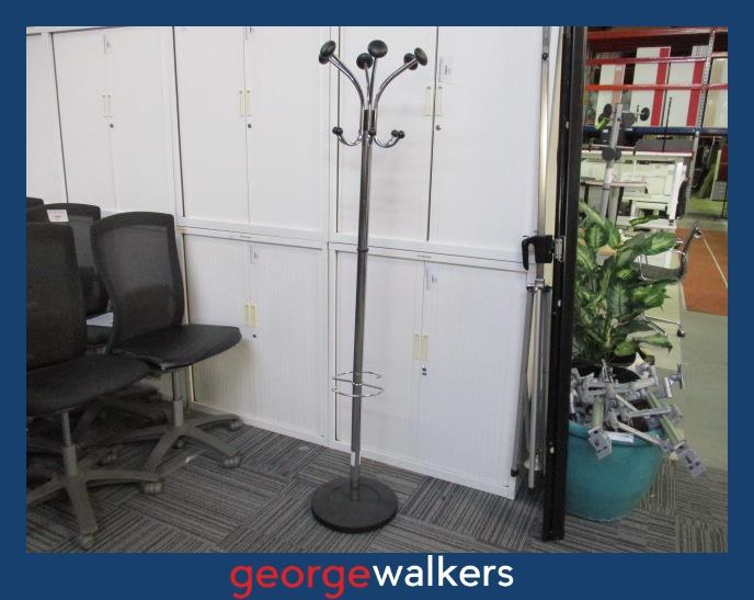 PR5957  Chrome  Metal Coat Rack - George Walkers Office Furniture Megastore