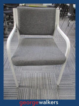 PR6691  Grey  Visitor Chair with Armrests - George Walkers Office Furniture Megastore