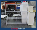 PR6042  White  Powdercoated 4 Tier Rack - George Walkers Office Furniture Megastore