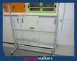 PR6041  Grey  Metal Whiteboard Stand - George Walkers Office Furniture Megastore
