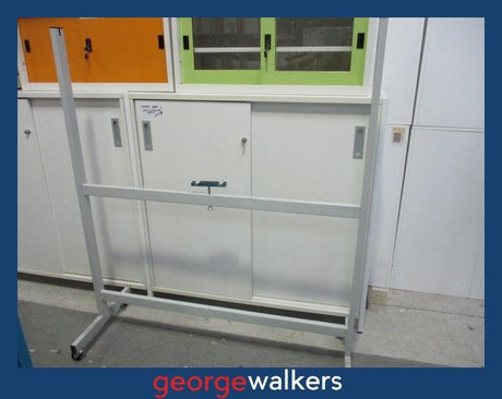 PR6041  Grey  Metal Whiteboard Stand - George Walkers Office Furniture Megastore