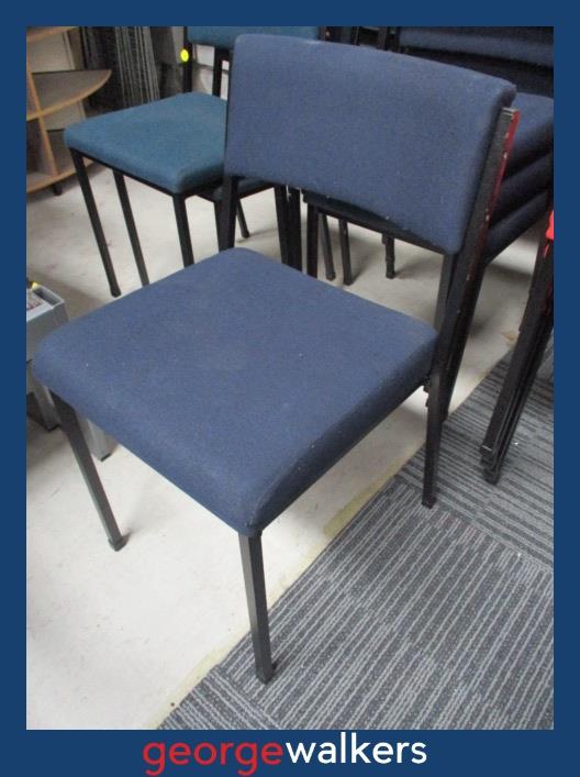 PR6373  Set of 4 Blue Reception Chairs - George Walkers Office Furniture Megastore