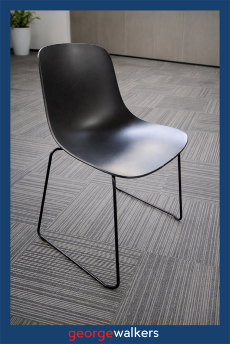 PR6690  Black Vidak Black Visitor Chair - George Walkers Office Furniture Megastore