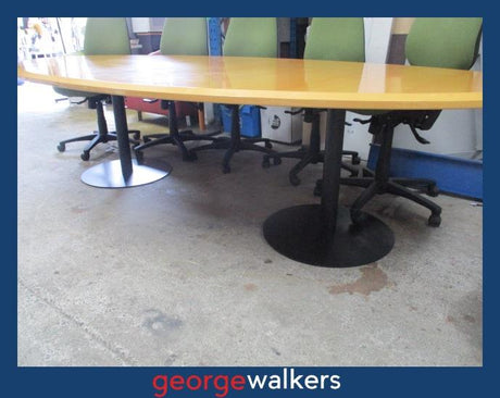 PR6556  Timber  12 Seater Boardroom Table & Chairs (3M)