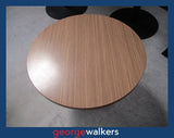 Coffee table - Commercial - Woodgrain - Chrome pedestal - PR7061