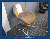 PR6429  Grey/ Orange Declic Designer Accent Chair - George Walkers Office Furniture Megastore