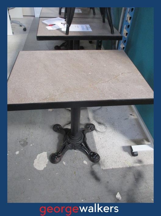 CAFE TABLE – STONE TILE TOP – INDUSTRIAL STYLE – PR6930