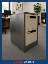 PR6739  Brown Precision 2 Drawer Filing Cabinet