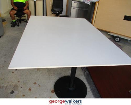 SM2 - White Boardroom Table - George Walkers Office Furniture Megastore