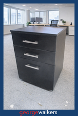 PR6564  Black  3 Drawer Mobile - George Walkers Office Furniture Megastore