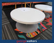 PR6220  White  Round Coffee Table - George Walkers Office Furniture Megastore