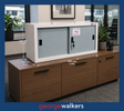 PR5435 - Kiosk Living Metal Grey/Cream Cabinet - George Walkers Office Furniture Megastore