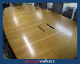 PR6509  Tawa Large 3.6M Boardroom Table & 10x Chairs - George Walkers Office Furniture Megastore