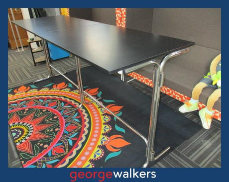 PR6182  Black  Melteca Bar Leaner Height Meeting Table - George Walkers Office Furniture Megastore