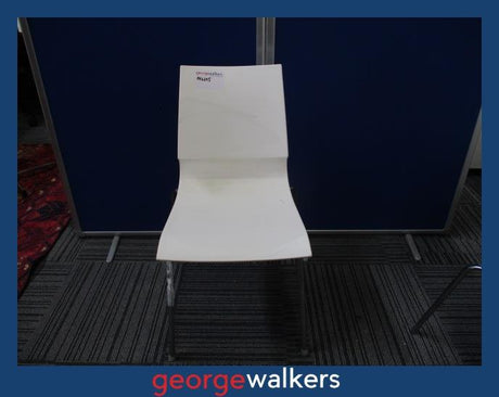 PR6295  White Ricciolina Chair - George Walkers Office Furniture Megastore