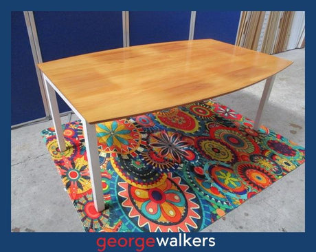 PR6199  Timber Woodgrain  Boardroom Table - George Walkers Office Furniture Megastore