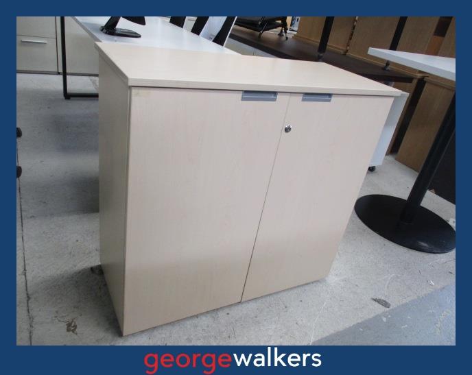 VL89  Maple  Melteca Storage Cupboard - George Walkers Office Furniture Megastore