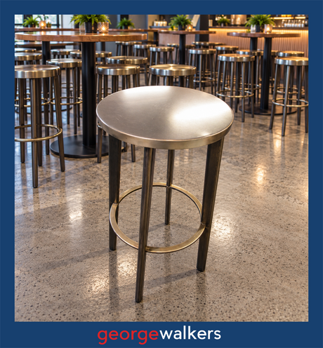 Barstool - Commercial quality - Bronze - RRP $600+- PR7058 - George Walkers Office Furniture Megastore