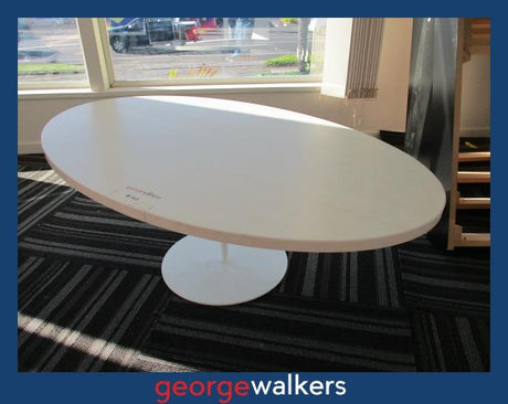 PR6045  Maple  Oval Coffee Table - George Walkers Office Furniture Megastore