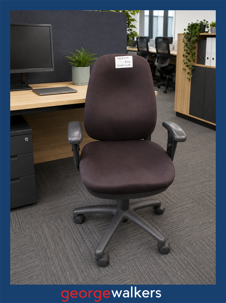 OFFICE CHAIR – KNIGHT LUXE EVO 3 – WITH ADJUSTABLE ARMRESTS – RRP $500+ – PR6902 - George Walkers Office Furniture Megastore