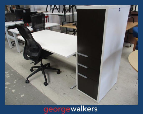 PR6485  Desk and Storage Combo - George Walkers Office Furniture Megastore