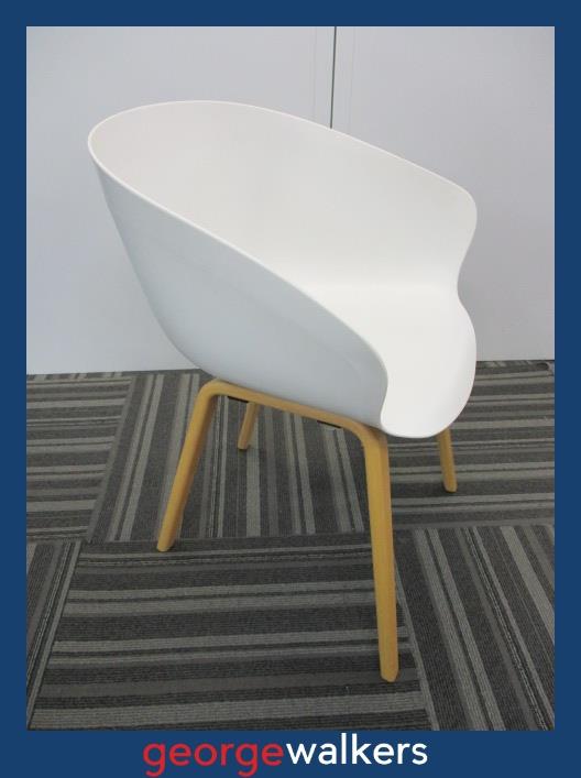 PR5662 - White  Tub Chair - George Walkers Office Furniture Megastore