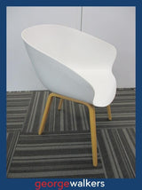 PR5662 - White  Tub Chair - George Walkers Office Furniture Megastore