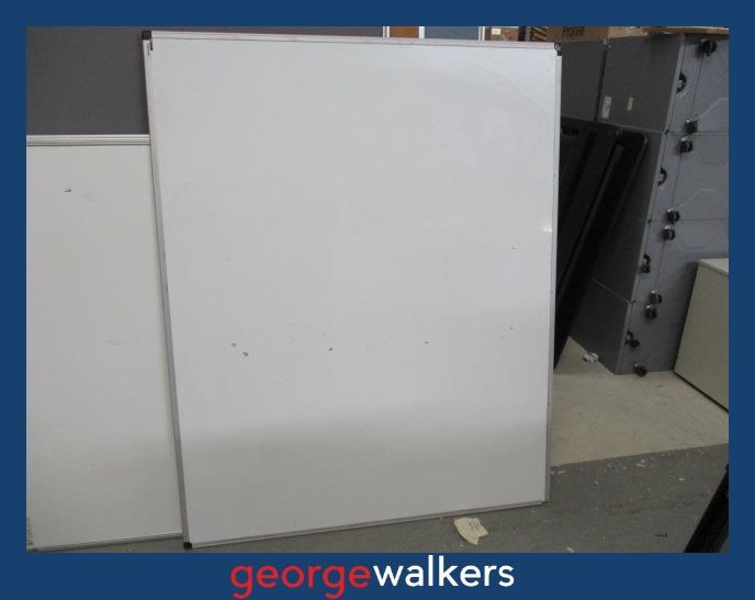 PR6229  White  Whiteboard with Aluminium Trim - Stand Compatible - George Walkers Office Furniture Megastore