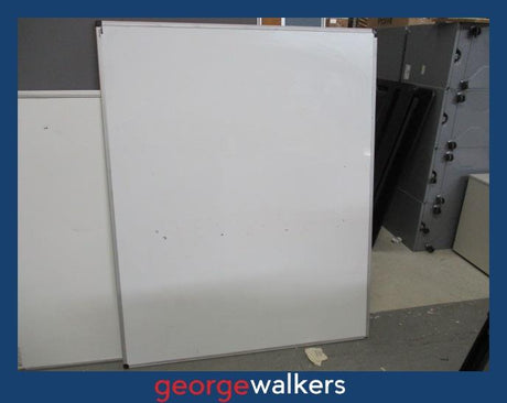 PR6229  White  Whiteboard with Aluminium Trim - Stand Compatible - George Walkers Office Furniture Megastore