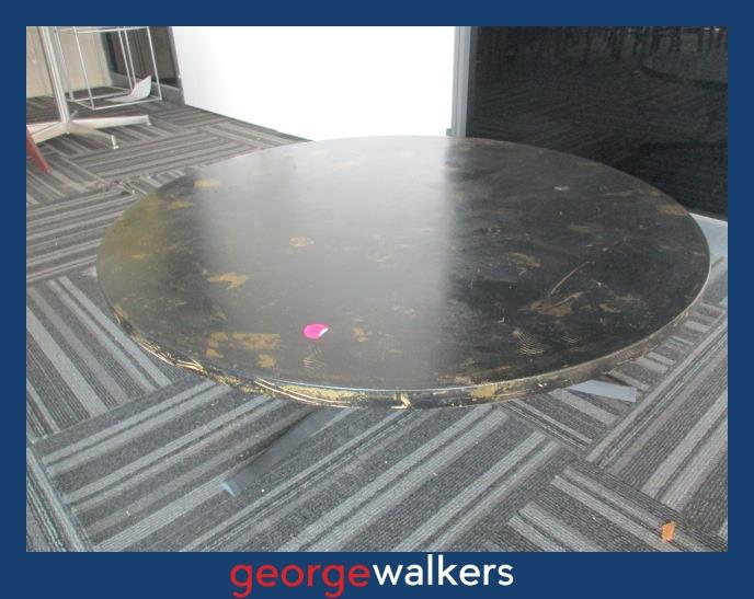 Coffee table – Round – Black/gold foil – 90cm – PR7028 - George Walkers Office Furniture Megastore