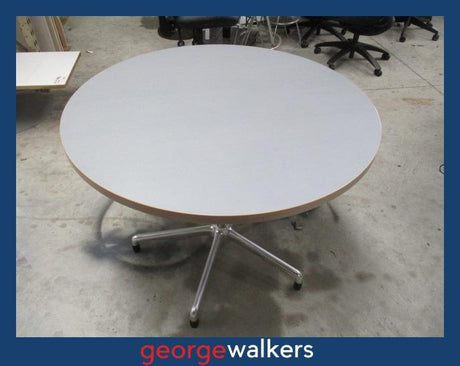 VL111  Grey  Round Meeting Table - George Walkers Office Furniture Megastore