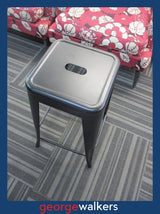 PR6551  Black  Industrial Metal Barstool - George Walkers Office Furniture Megastore