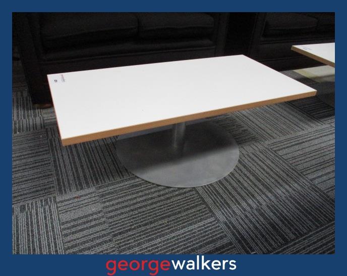PR6222  White  Coffee Table - George Walkers Office Furniture Megastore