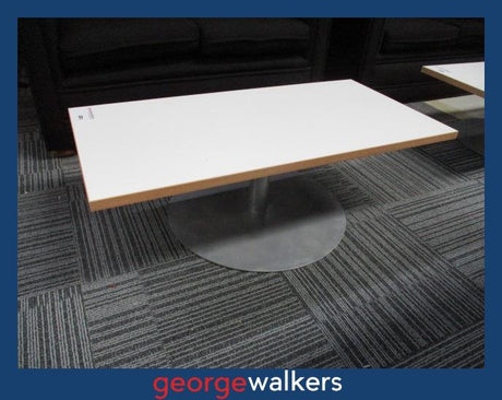 PR6222  White  Coffee Table - George Walkers Office Furniture Megastore