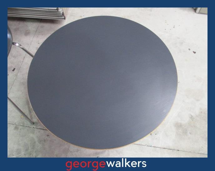 Coffee table - UFL - Round - Chrome cross base - RRP $700+-PR7045