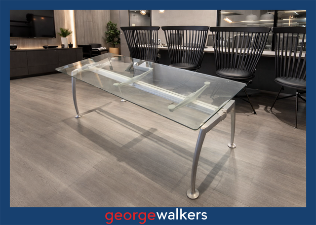 PR6461  Glass  Top Table - George Walkers Office Furniture Megastore