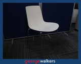 PR6293  White UFL Lottus Enea Stackable Cafe Chair - George Walkers Office Furniture Megastore