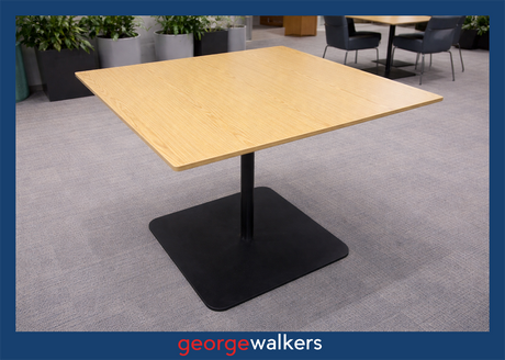 PR6659  Woodgrain  Square Meeting Table 900mm - George Walkers Office Furniture Megastore