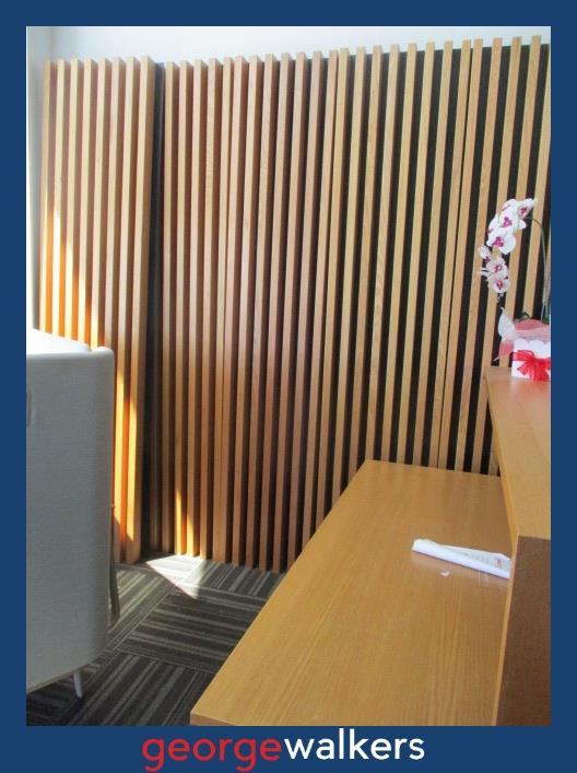 Wall panels - Solid oak timber slats - Architectural feature wall - PR7053