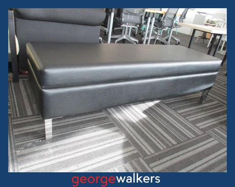 PR5860  Black  Ottoman Bench Seat - George Walkers Office Furniture Megastore