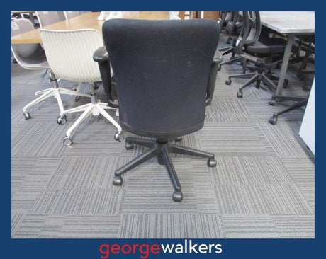 PR6596  Black Haworth Office Chair - George Walkers Office Furniture Megastore