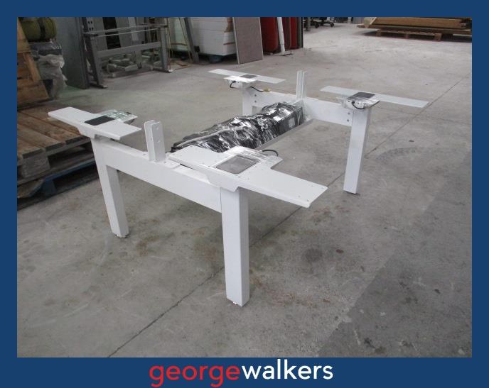 VL1  Maple  2 Person Electric Height Adjustable Pod Desk 1.8M - George Walkers Office Furniture Megastore