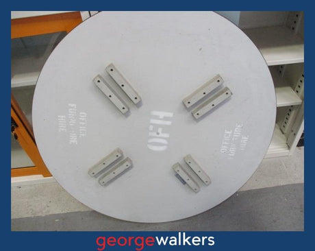 PR6110  White  Special Sale! Round Melteca Table Tops – 90cm Diameter