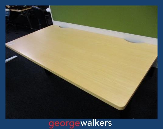 PR3535 - Maple Straight Desk - George Walkers Office Furniture Megastore
