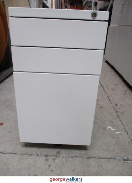 PR5723 - White Slimline Mobile Drawer - George Walkers Office Furniture Megastore