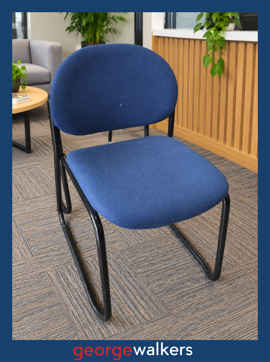 Reception chair – Visitor chair – Stackable – Navy blue – PR7014