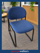 Reception chair – Visitor chair – Stackable – Navy blue – PR7014